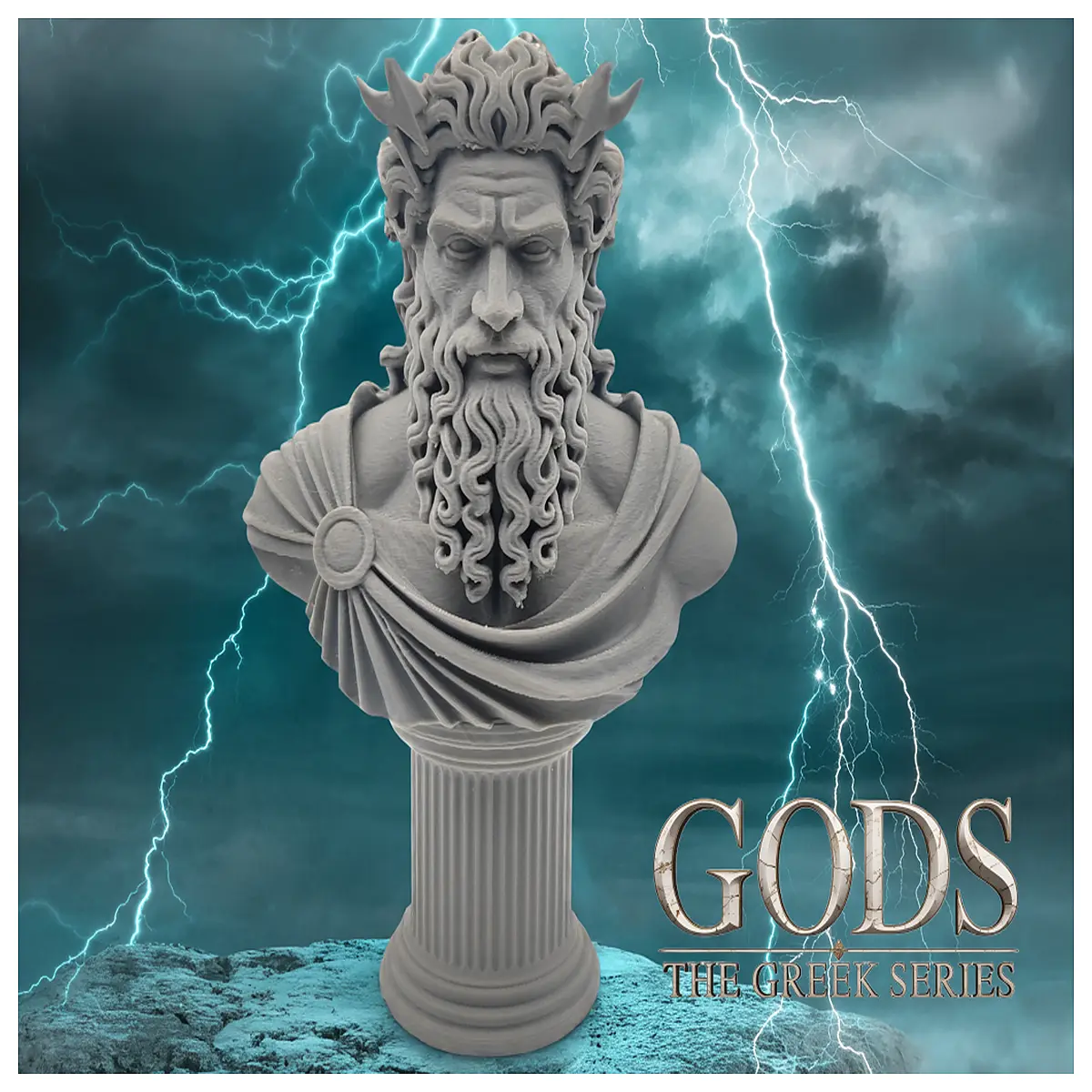 zeus lightning god statue mythological figure olympian deity for home decor