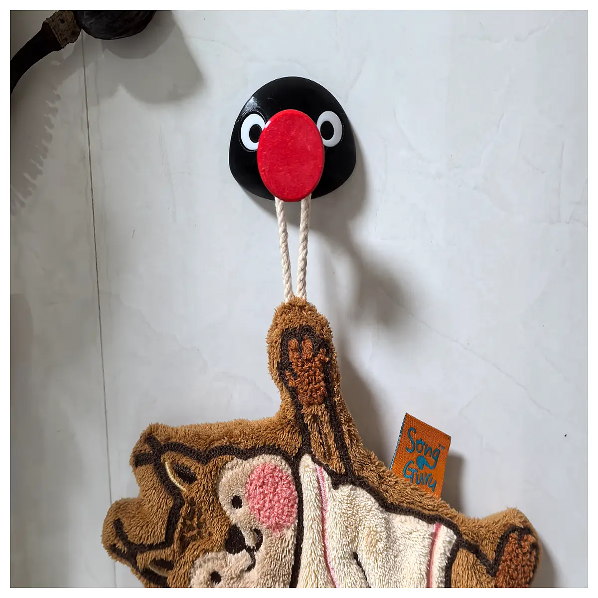 cute penguin wall hooks for kids room adhesive sticky hanger organizer for coats hats bags bathroom bedroom door storage