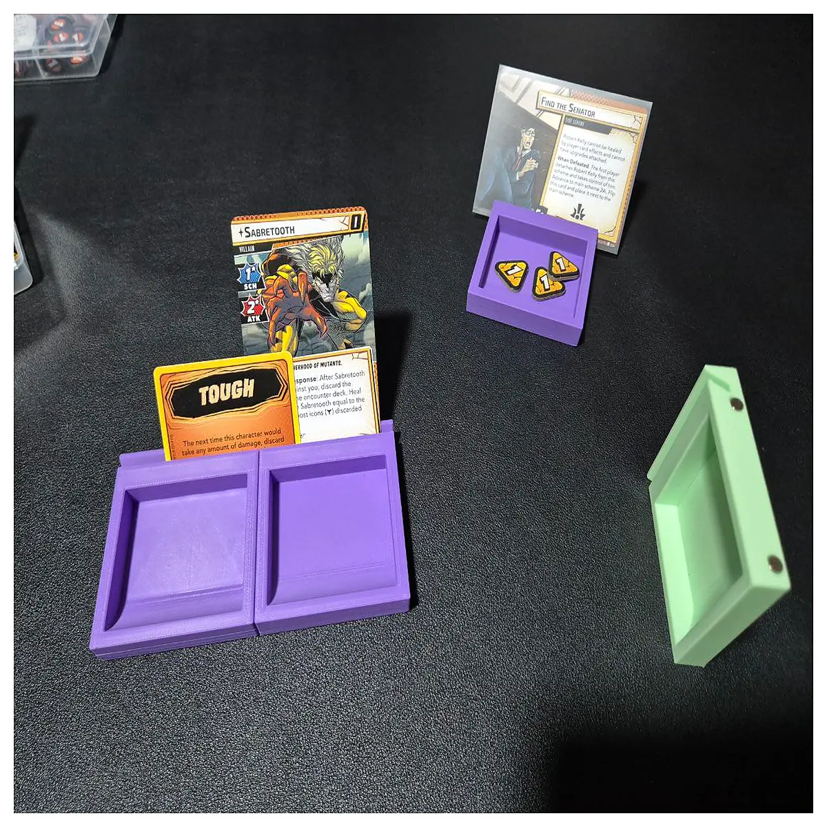 acrylic and card organizer box single player storage case for board games rpg dice counter protection