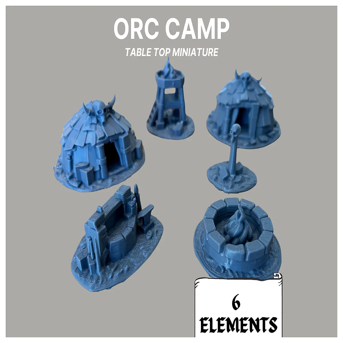 dnd miniatures orc camp terrain set tabletop wargaming scenery props fantasy battle map accessories