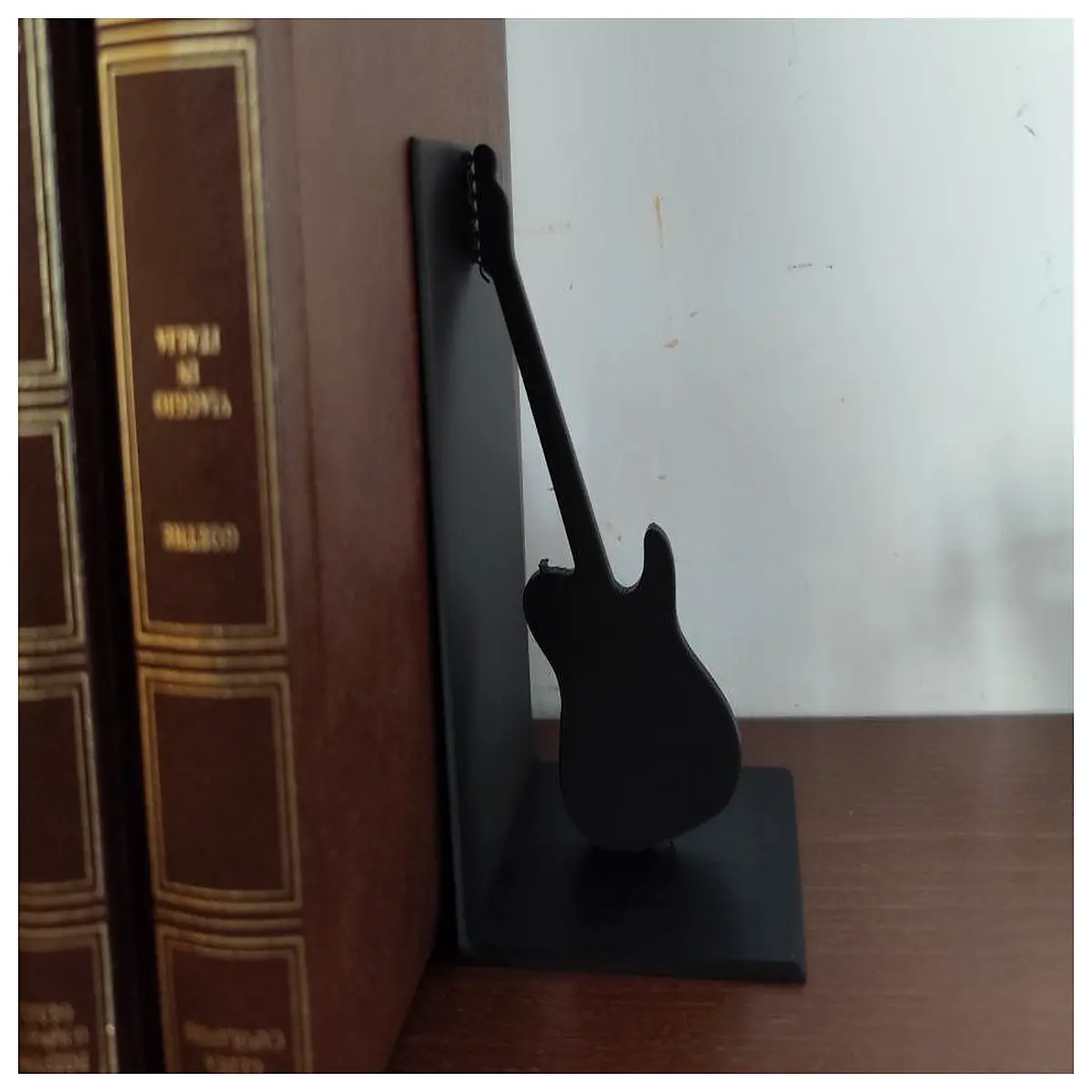 telecaster guitar bookends for desk style music holder rock decor shelf organizer