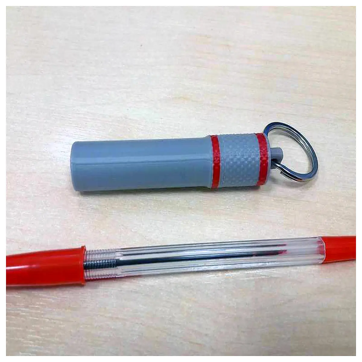 edc lock picking practice tube keychain self defense tool holder portable