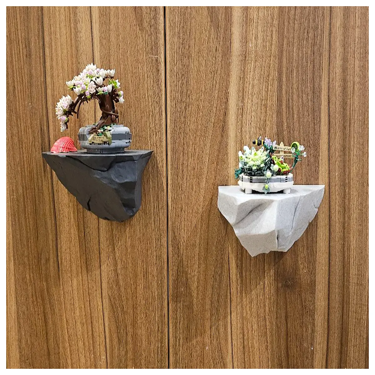 floating rock shelf for bathroom vanity stone look wall mounted storage organizer modern aesthetic decor
