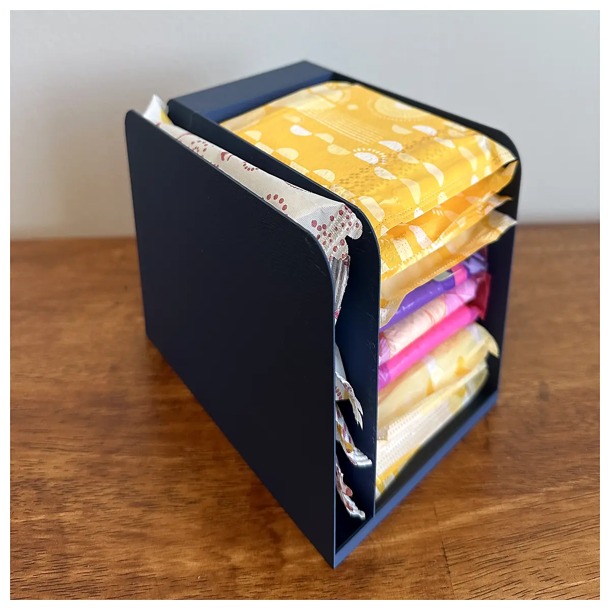 bathroom cotton pad dispenser holder organizer for sanitary napkins pads storage box