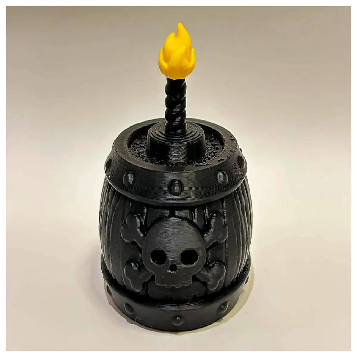 pirate skull bomb prop halloween party decor spooky barrel decoration