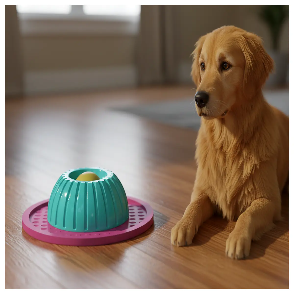dog puzzle feeder ball interactive treat dispenser slow eating toy for anxious pets mental stimulation enrichment