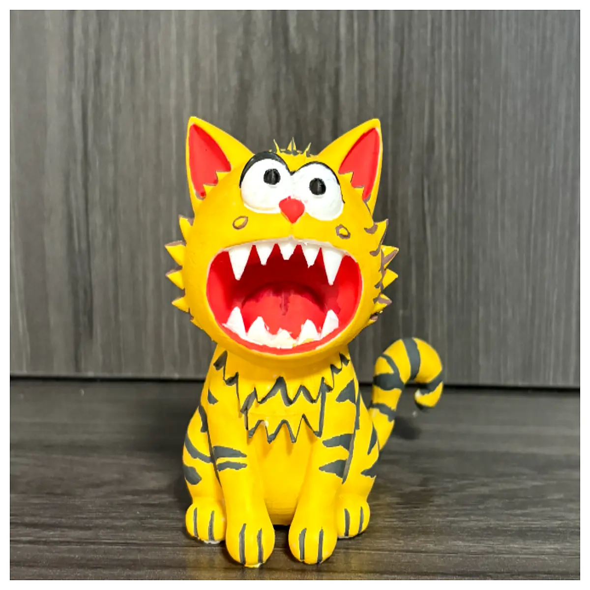 fluffy tiger cat plushie realistic wild animal toy for kids