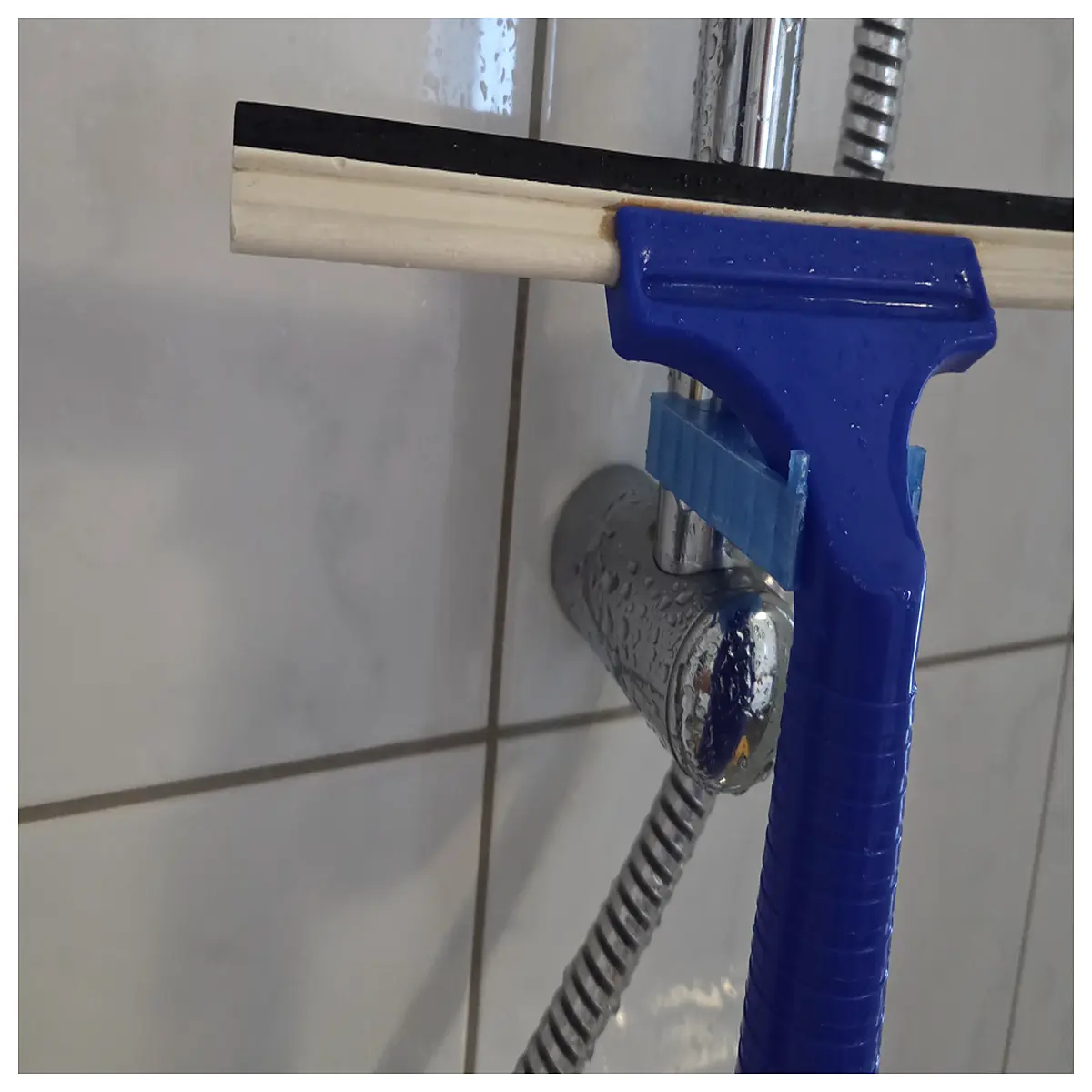 bathroom shower squeegee holder wall mount magnetic strip for glass door cleaner organizer rack