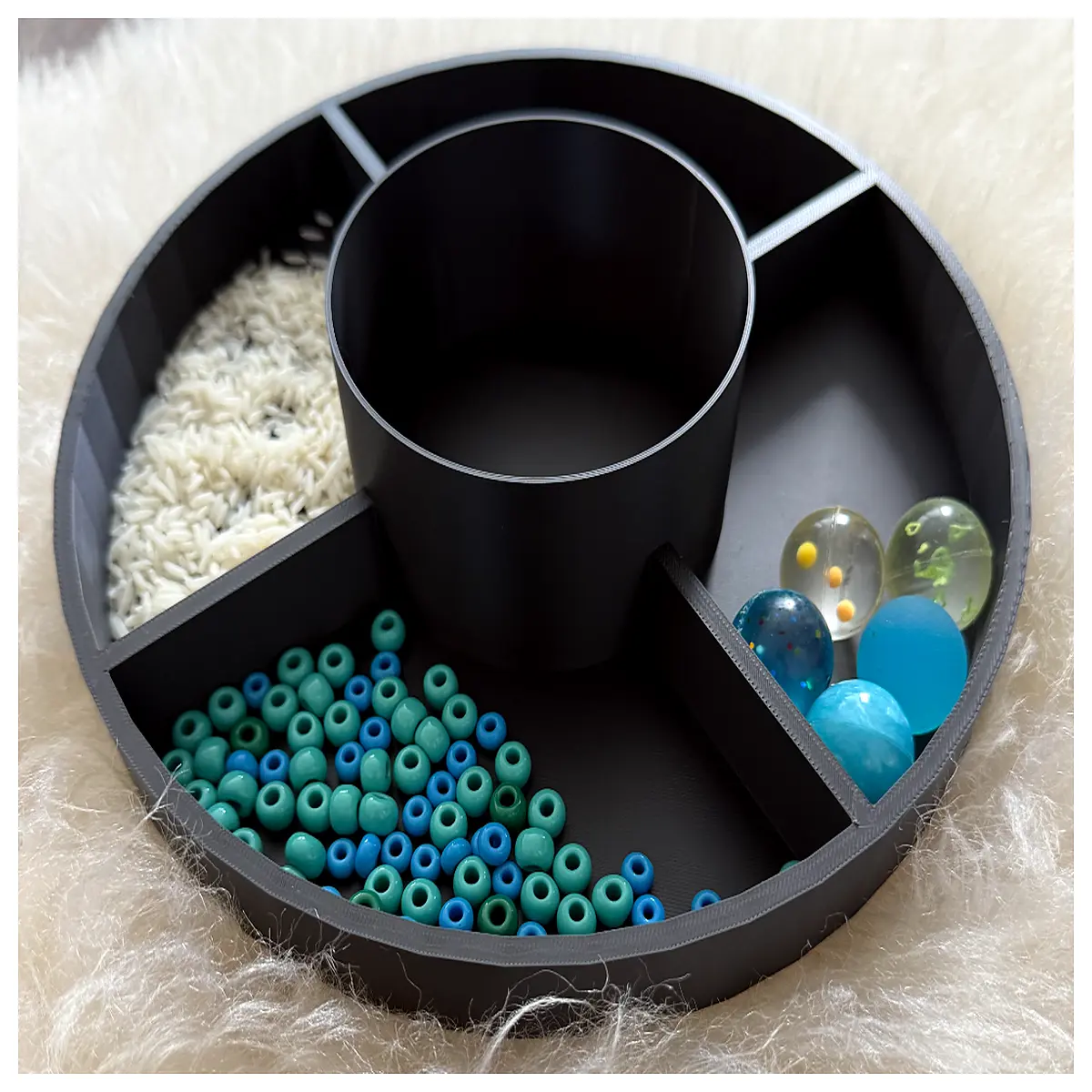 sensory play food plate for toddlers textured feeding dish with compartments for baby weaning and fine motor skills development