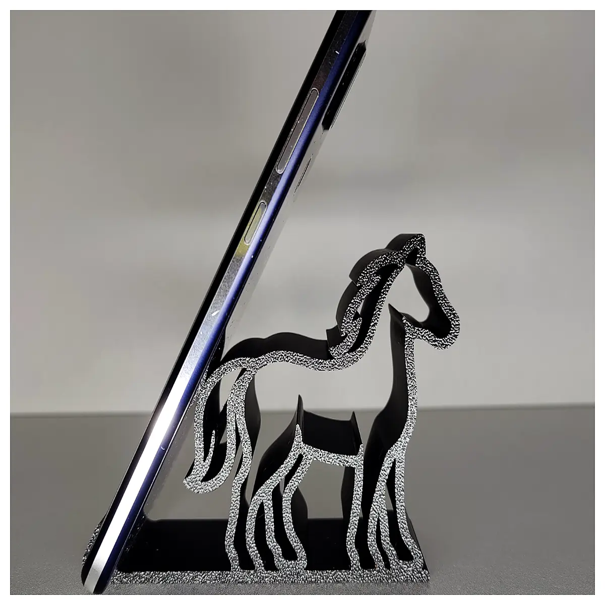 low poly horse phone desk organizer animal figurine holder for mobile accessories