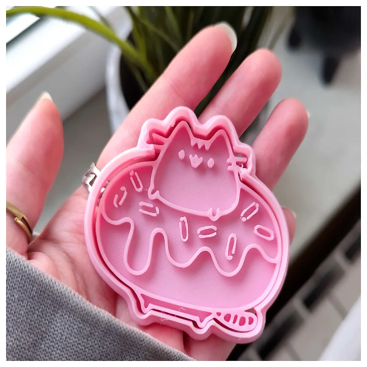 cute fat cat donut cookie cutter stainless steel baking for kids parties