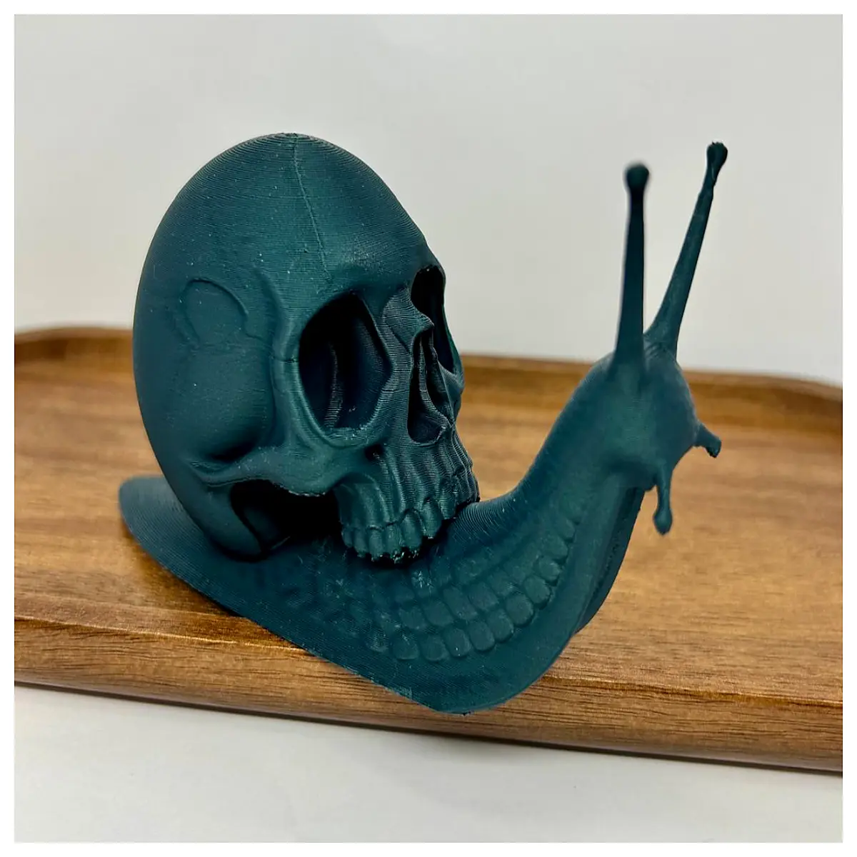 miniature skeleton snail figurine for diorama creepy gothic garden decoration resin skull insect toy dark fantasy art prop spooky collectible