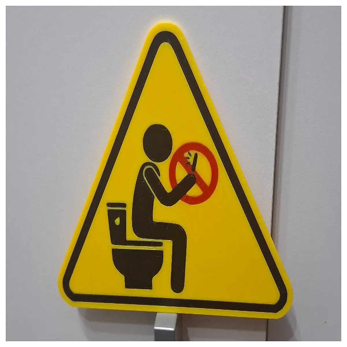 bathroom phone holder waterproof no phones allowed sign sticker