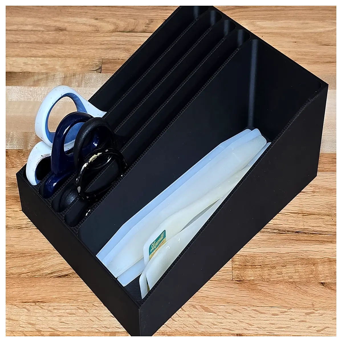 angled storage organizer box for desk slanted plastic container stackable with lid bathroom vanity tray for cosmetics and makeup