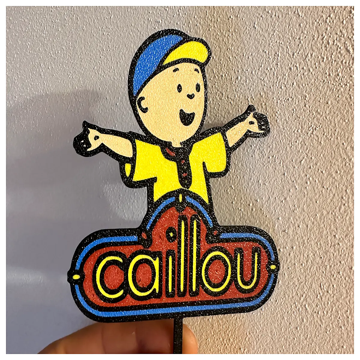 caillou cake topper diy birthday party decoration kids theme fondant figures