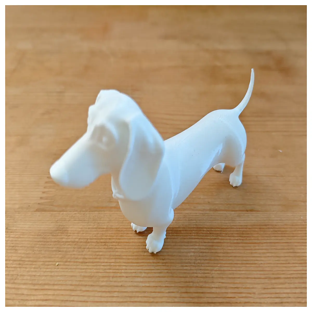 cute dachshund dog figurine printed desk ornament beginner friendly resin office decor toy kids