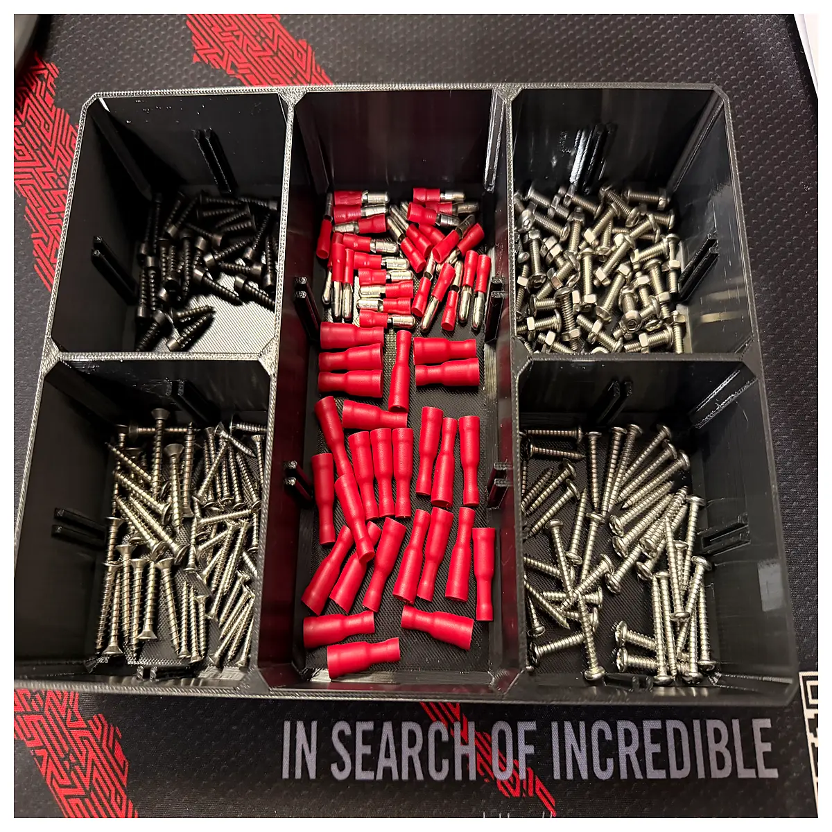 small parts organizer box with compartments for screws bolts nuts hardware storage sorting tray