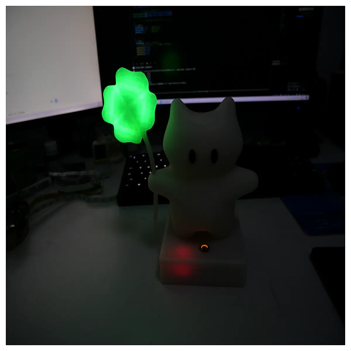 cute lucky cat night for bedroom kawaii desk with usb charging aesthetic room decor girls