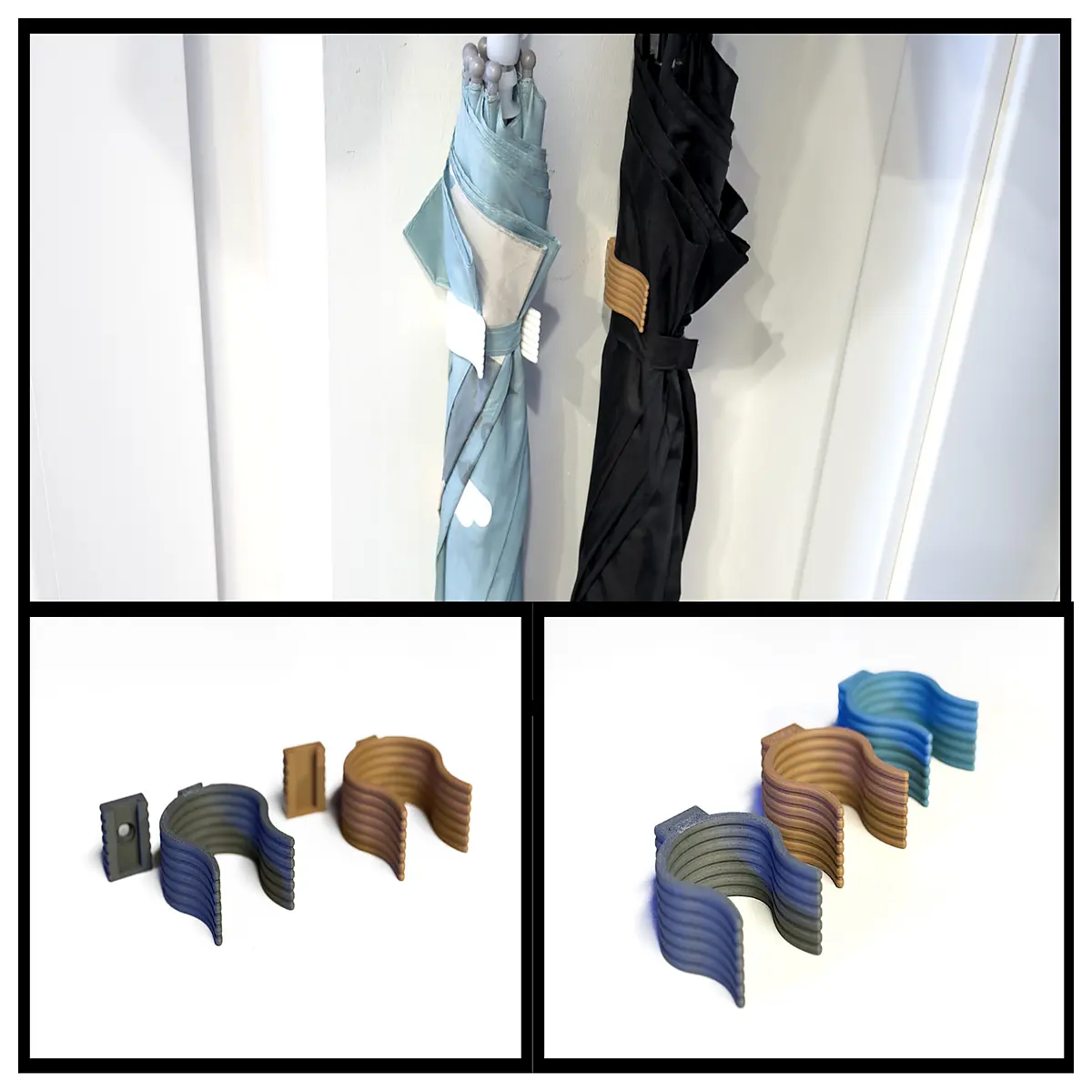 hidden wall mounted umbrella holder for home entryway hallway storage rack