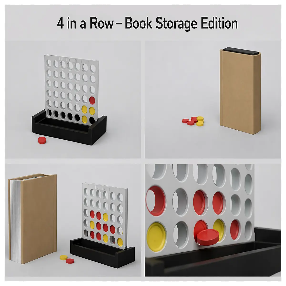 connect four board game strategy card holder book organizer desk storage family fun party gift