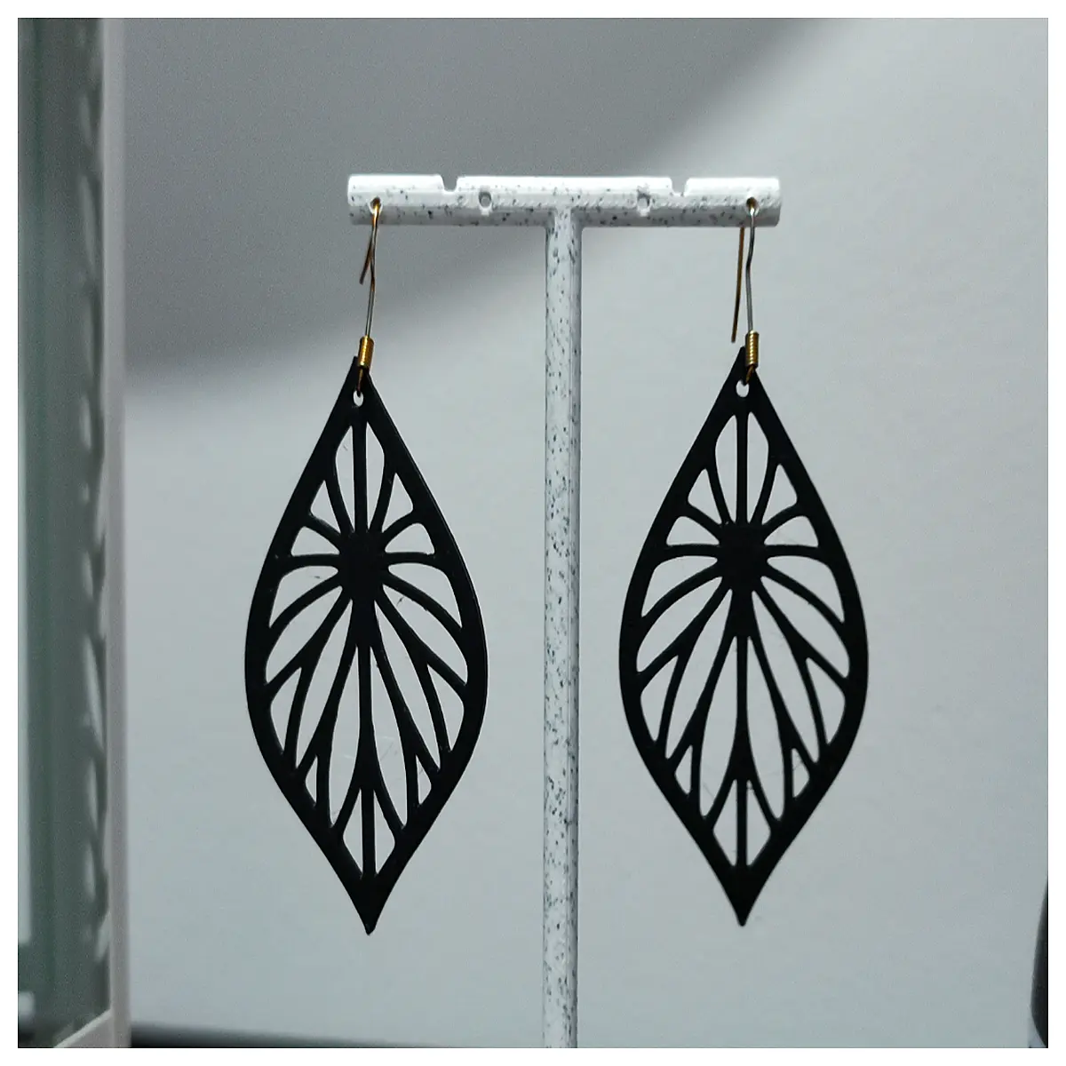 gold plated palm leaf earrings for women boho summer jewelry tropical beach party accessories