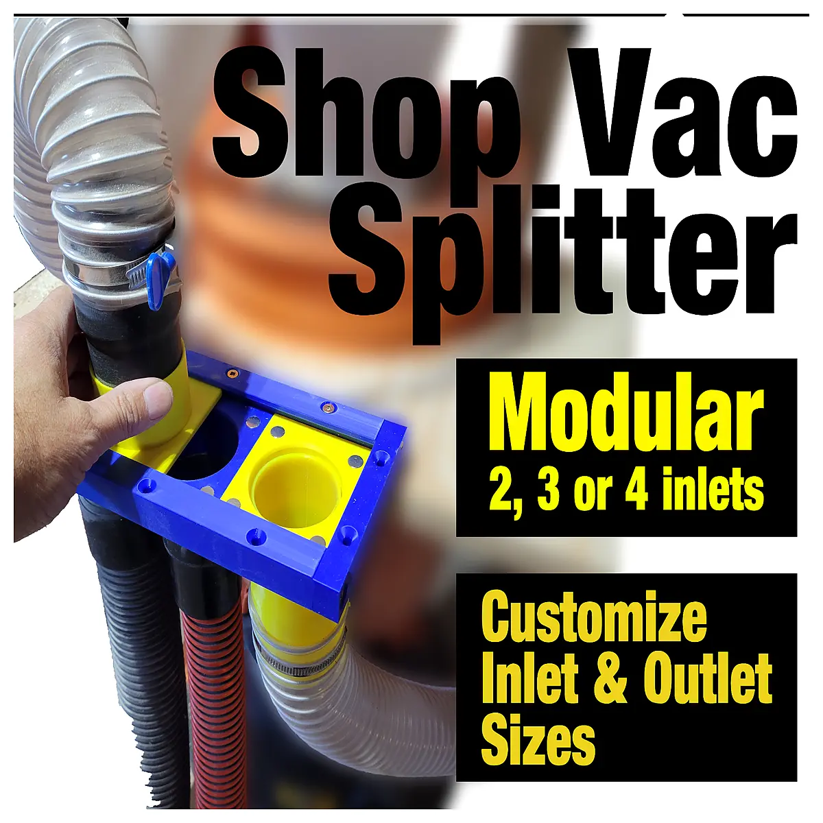 industrial vacuum collector splitter manifold distributor for workshop debris management