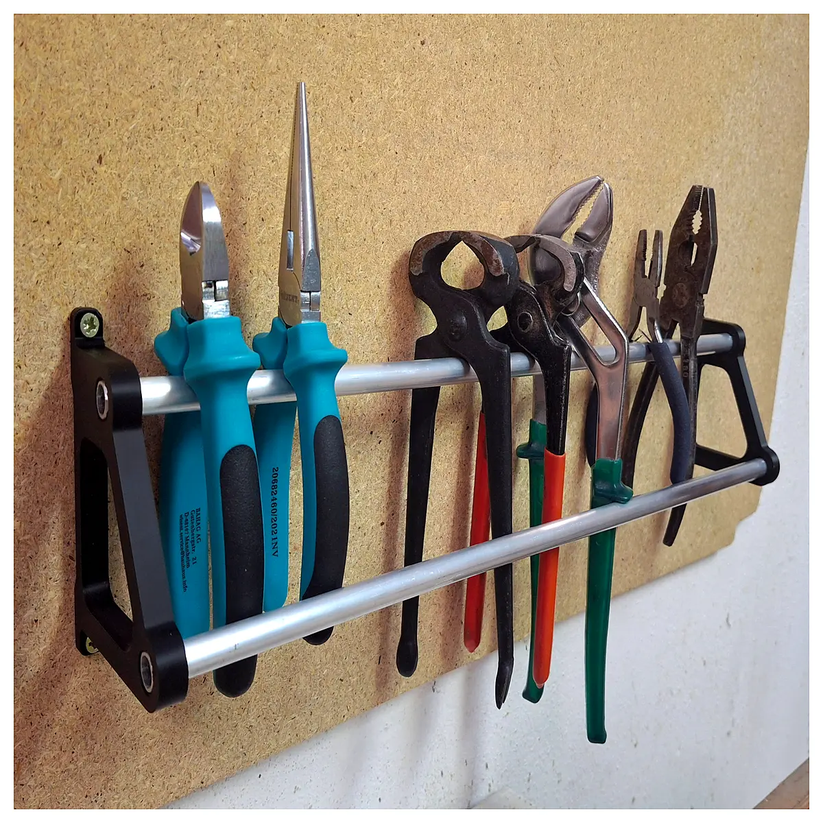wall mounted pliers holder rack organizer for garage workshop tools storage