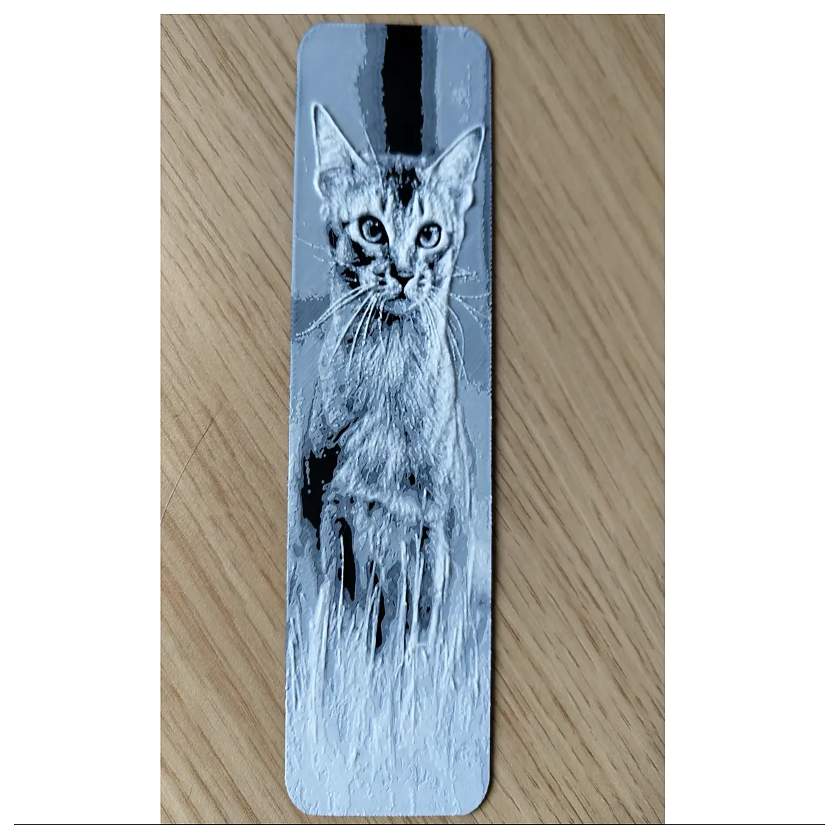 cute abyssinian cat bookmark for readers literary gift idea animal lover present