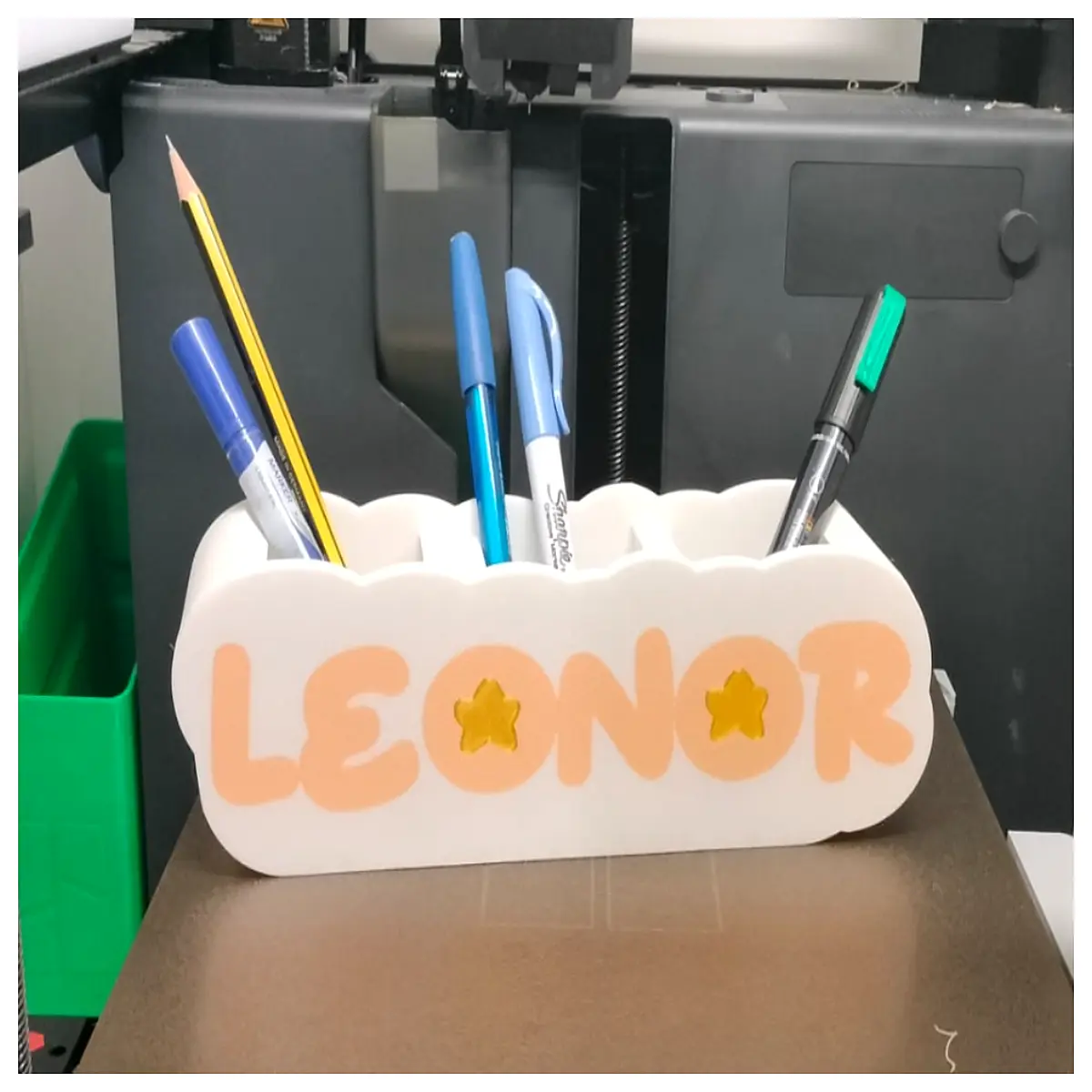 leonor desk organizer pen holder acrylic clear storage box for office supplies stationery