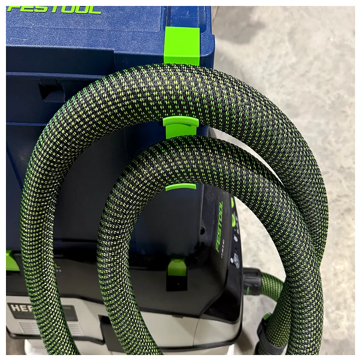 festool hose holder for sys3 system box extraction accessory organizer