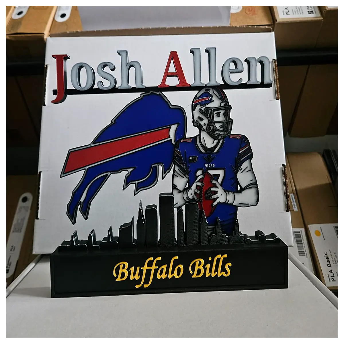 buffalo bills josh allen skyline jersey cityscape graphic t shirt