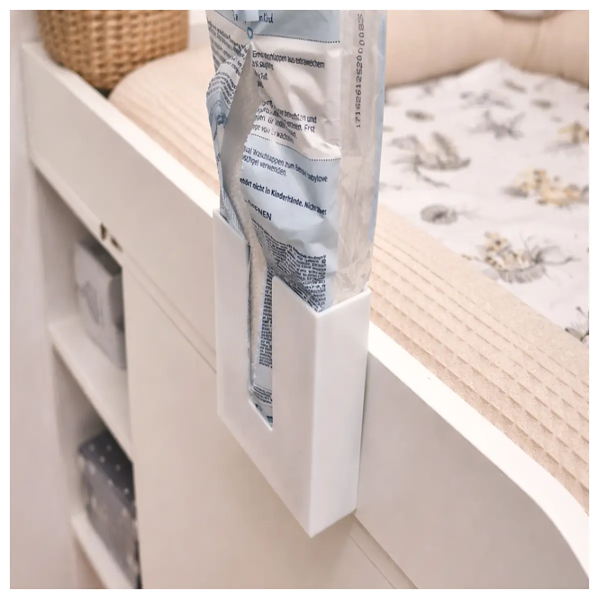 diaper changing station wipes holder dispenser roll mount organizer for nursery shelf