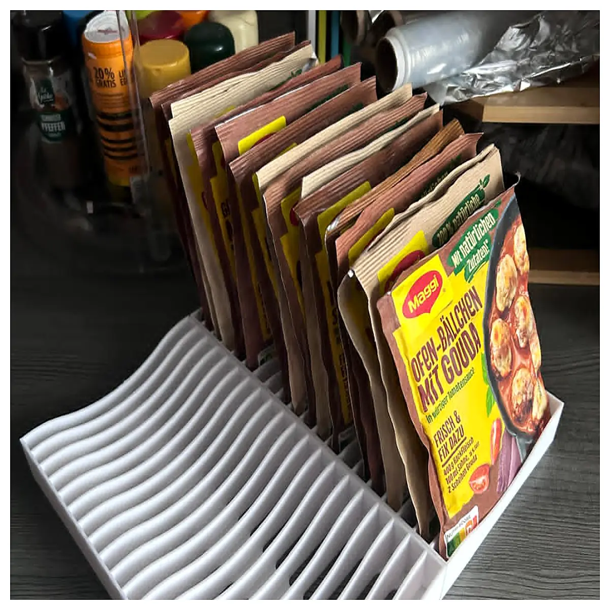 spice jar organizer rack shelf for kitchen cabinet pantry storage container