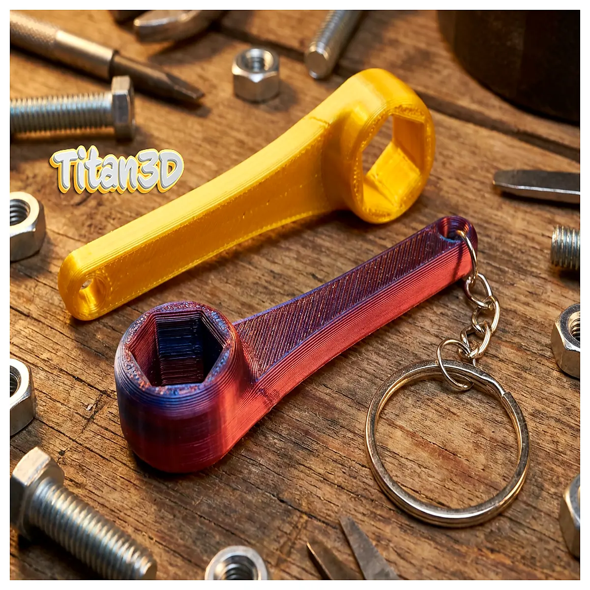 mini wrench keychain 10mm portable multi tool for edc gear compact emergency repair on keyring