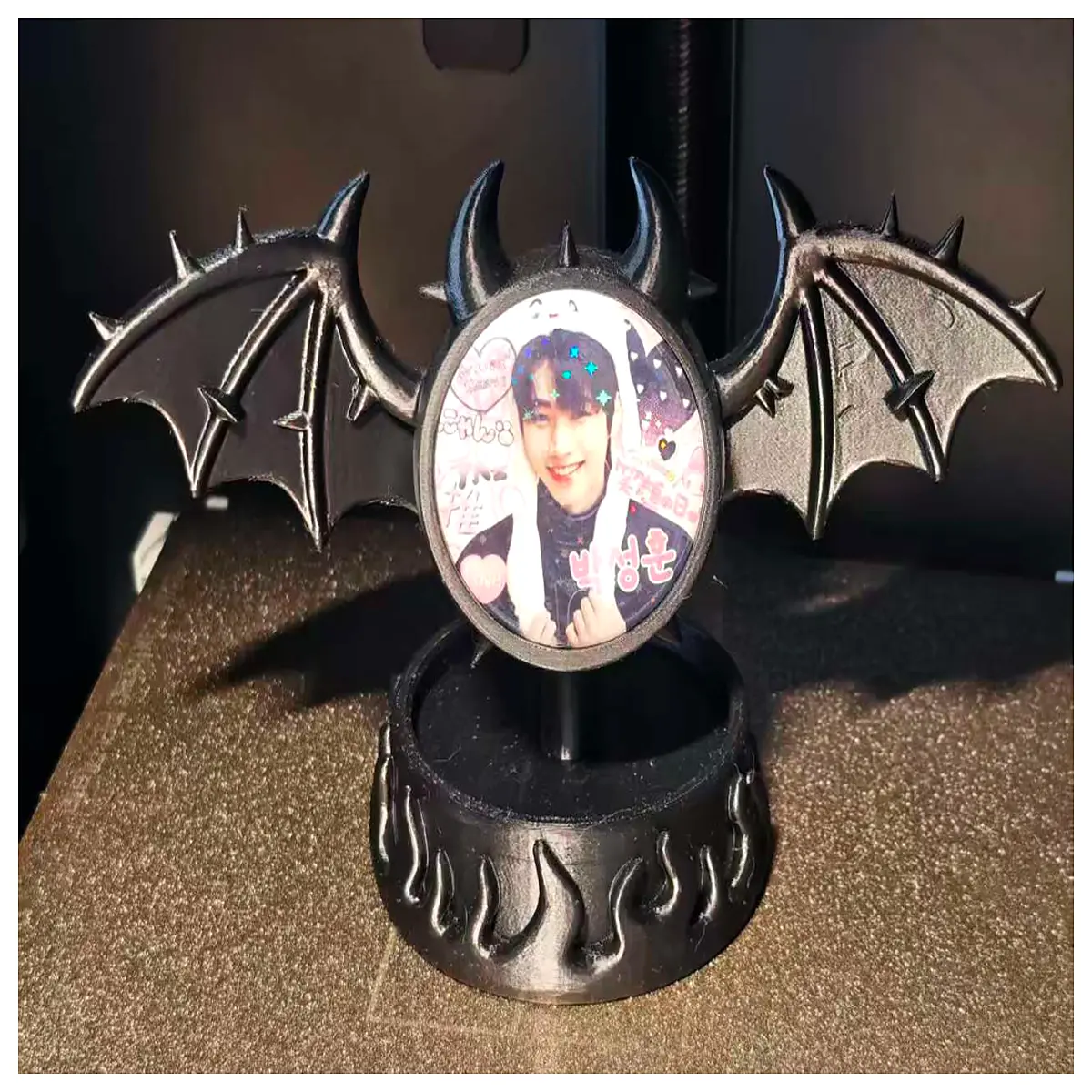 cute anime badge holder for 58mm buttons collectible merch organizer acrylic desk decor