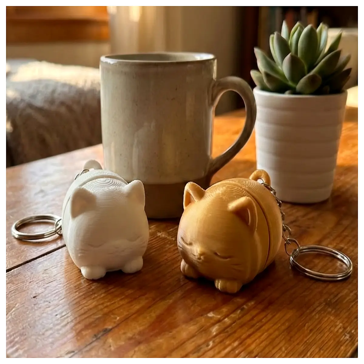 cute cat bread pose keychain figure articulated plush toy bag charm funny animal accessory for backpacks