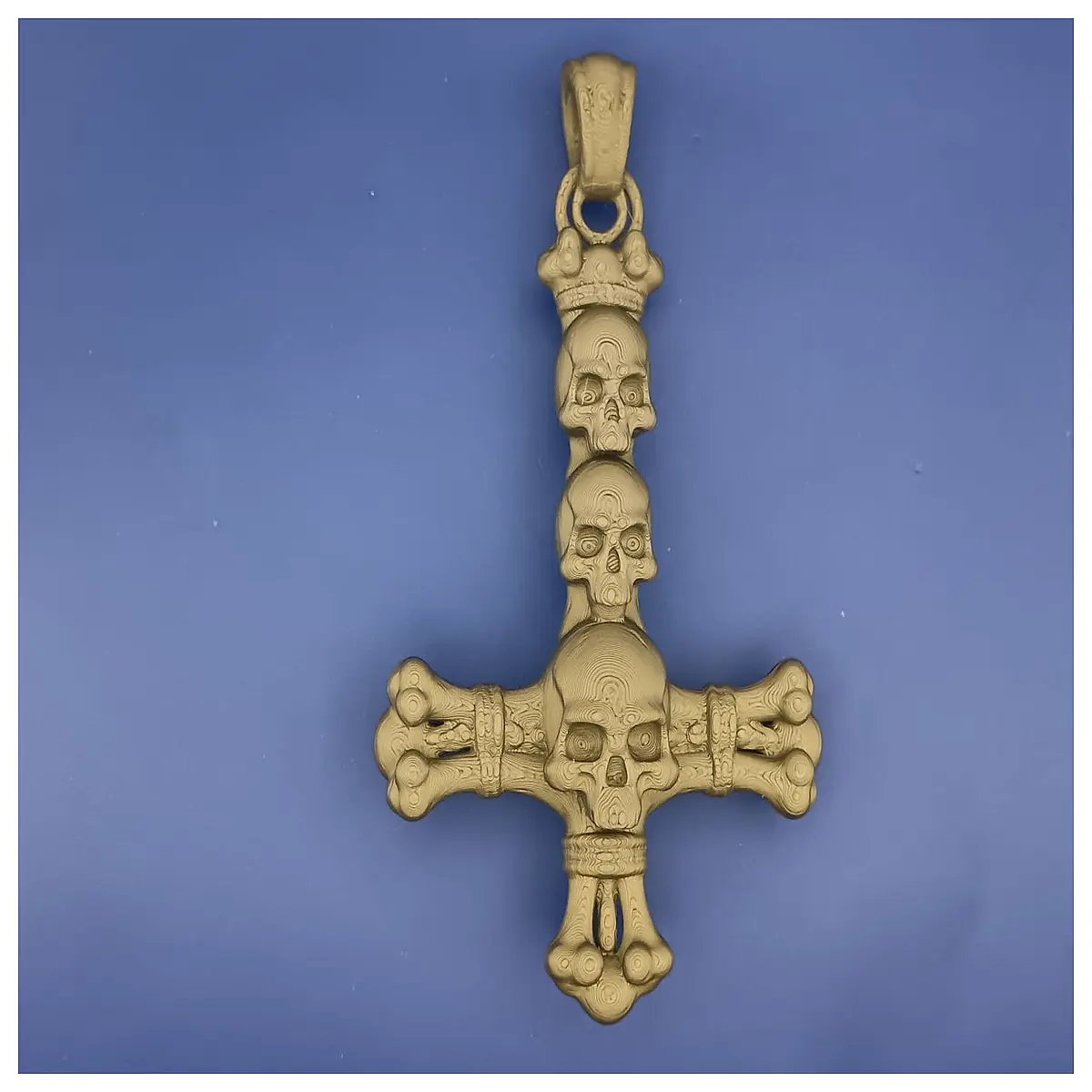 gothic skull inverted cross necklace silver pendant for men punk rock alternative jewelry dark aesthetic goth accessories