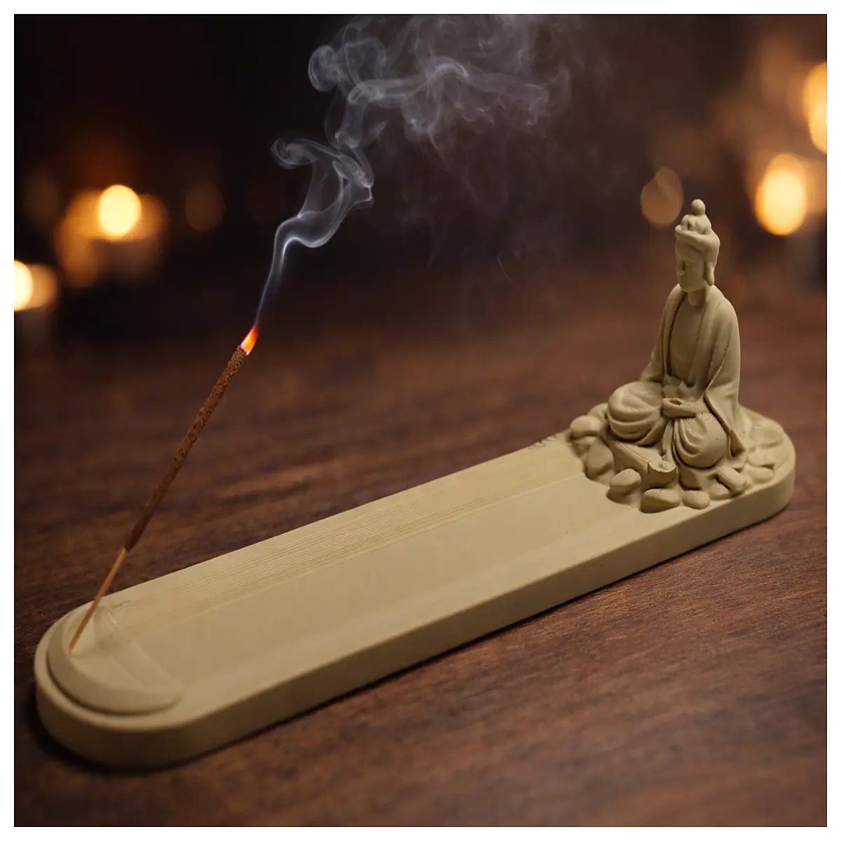 zen buddha incense holder ceramic meditation altar stick burner home decor spiritual gifts