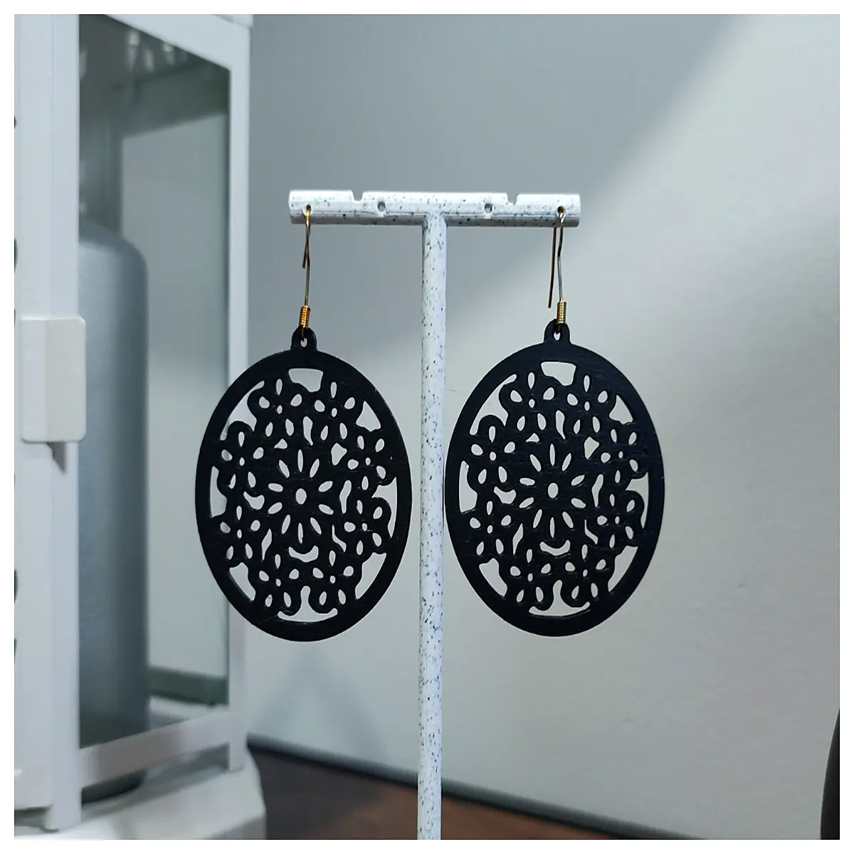 gothic earrings datura flower drop jewelry dark academia aesthetic punk alternative accessories for women