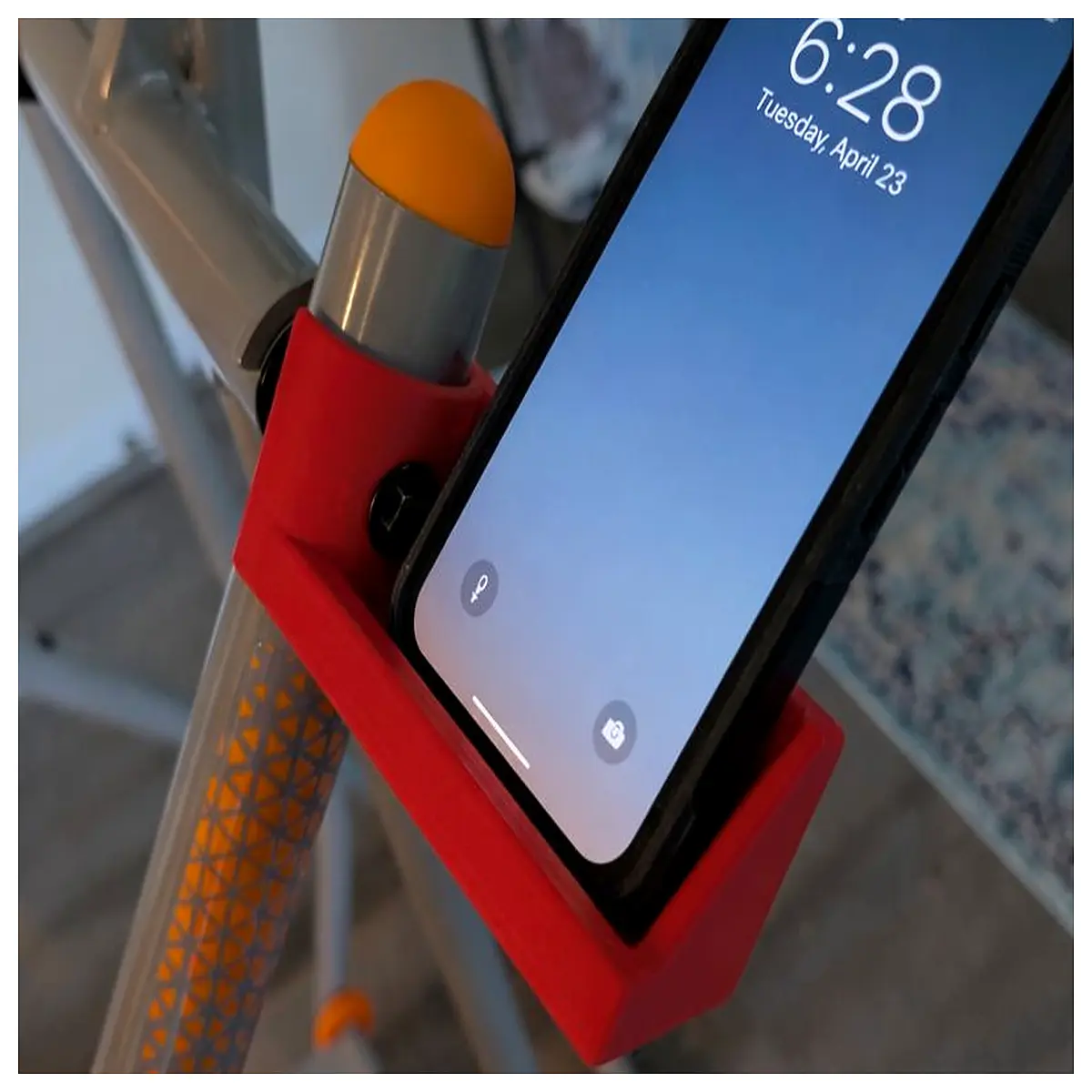 phone mount for gym equipment workout bike tablet holder adjustable fitness tracker
