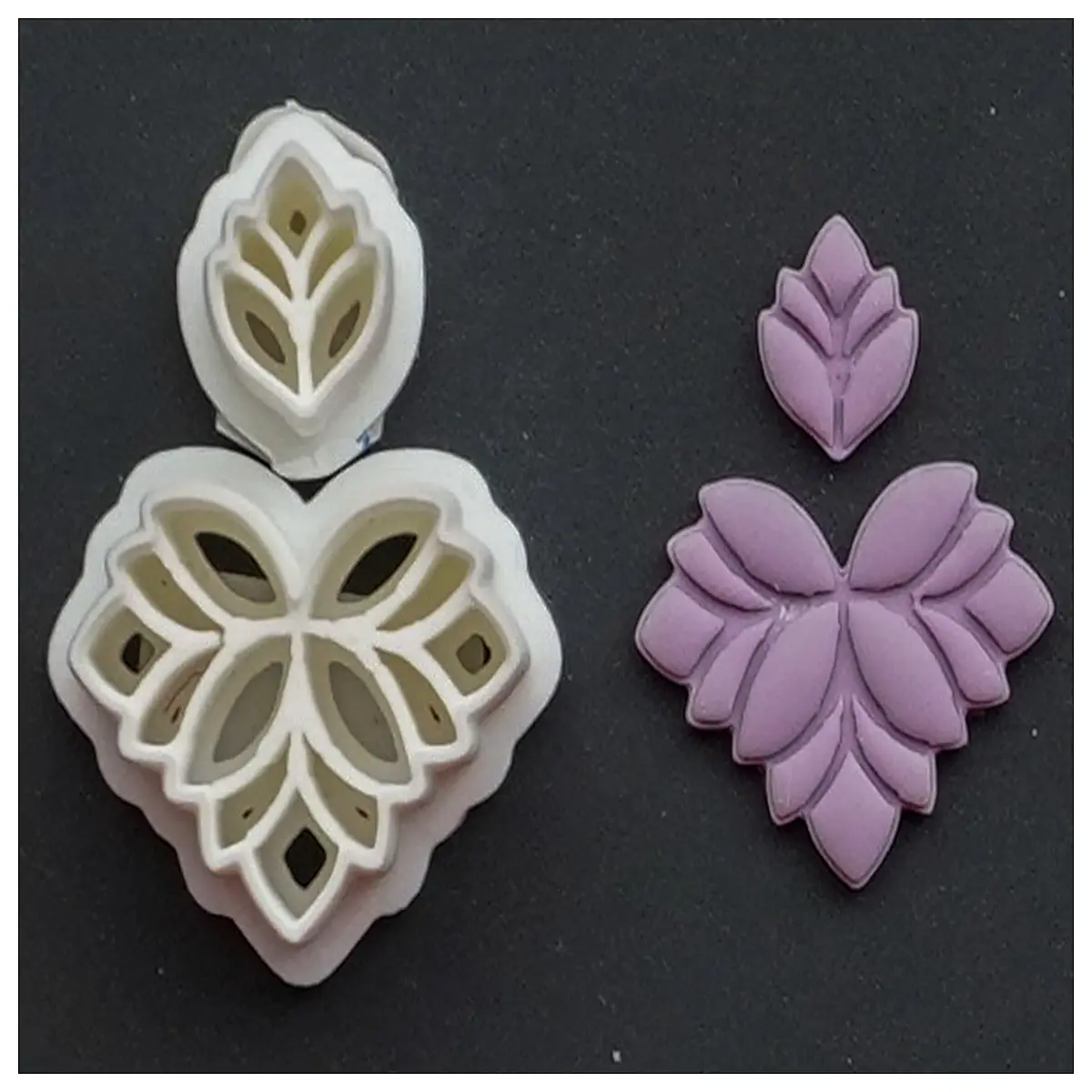 organic polymer clay cookie cutters for handmade jewelry making diy earring necklace brooch molds