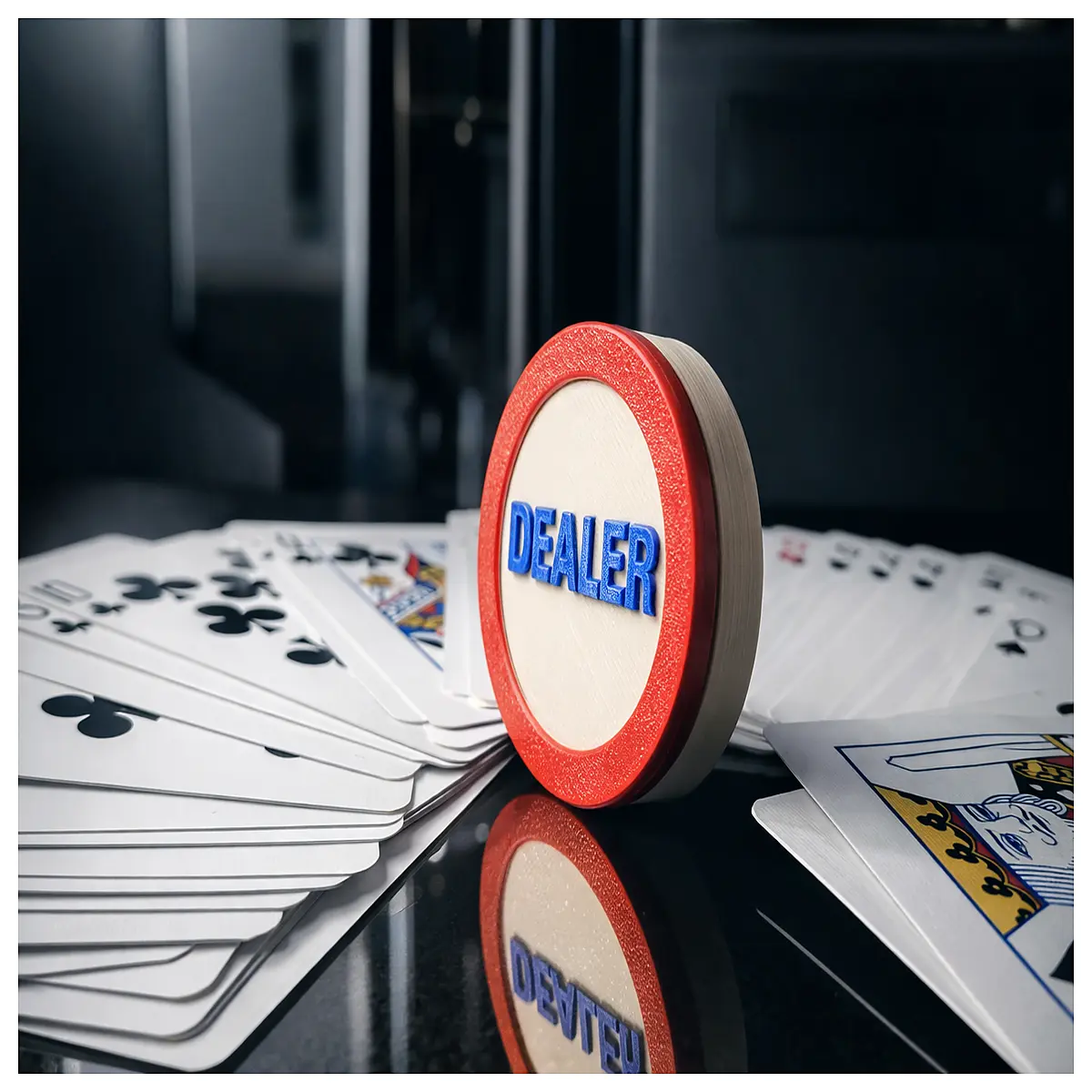 dealer button poker chip organizer classic design casino grade plastic