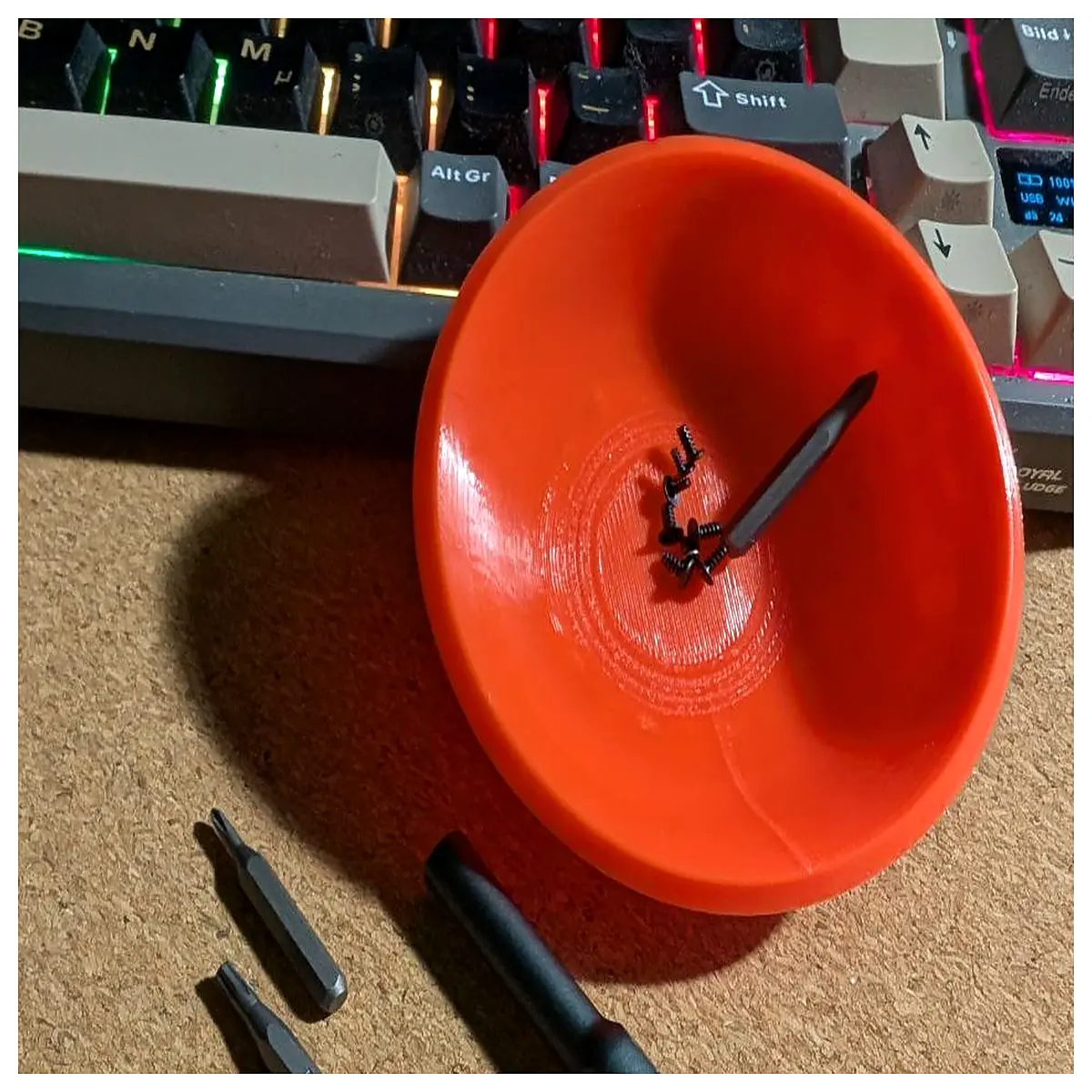 magnetic parts bowl organizer for workbench small hardware storage screw container