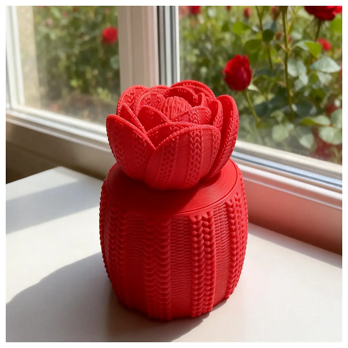 knitted flower storage basket organizer for coffee table living room decor cute woven box