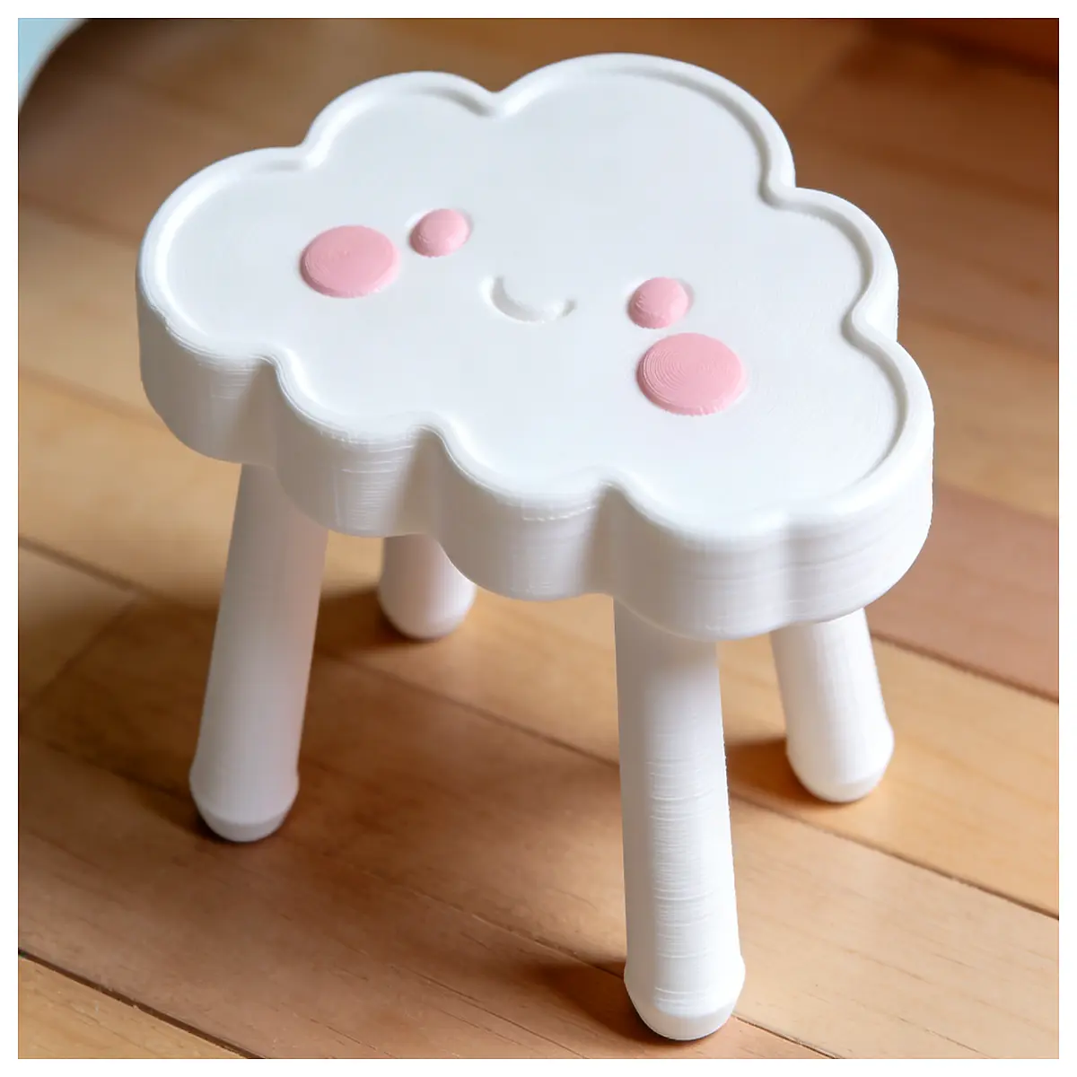 cute cloud stool for kids room decor soft plush seating ottoman whimsical fluffy footrest for bedroom or nursery aesthetic
