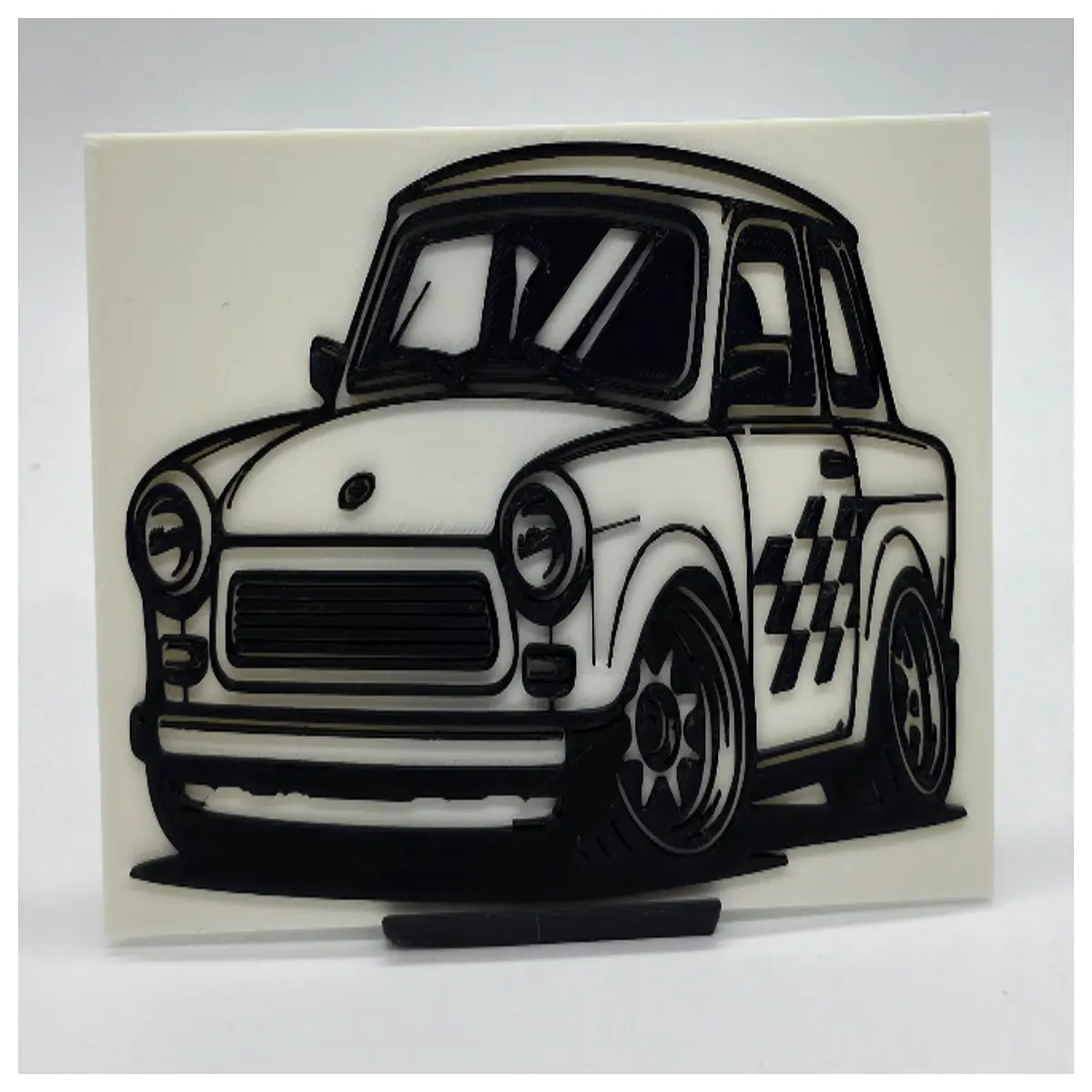 2d wall art trabant 601 microcar vintage car poster retro german automotive decor for garage man cave bedroom