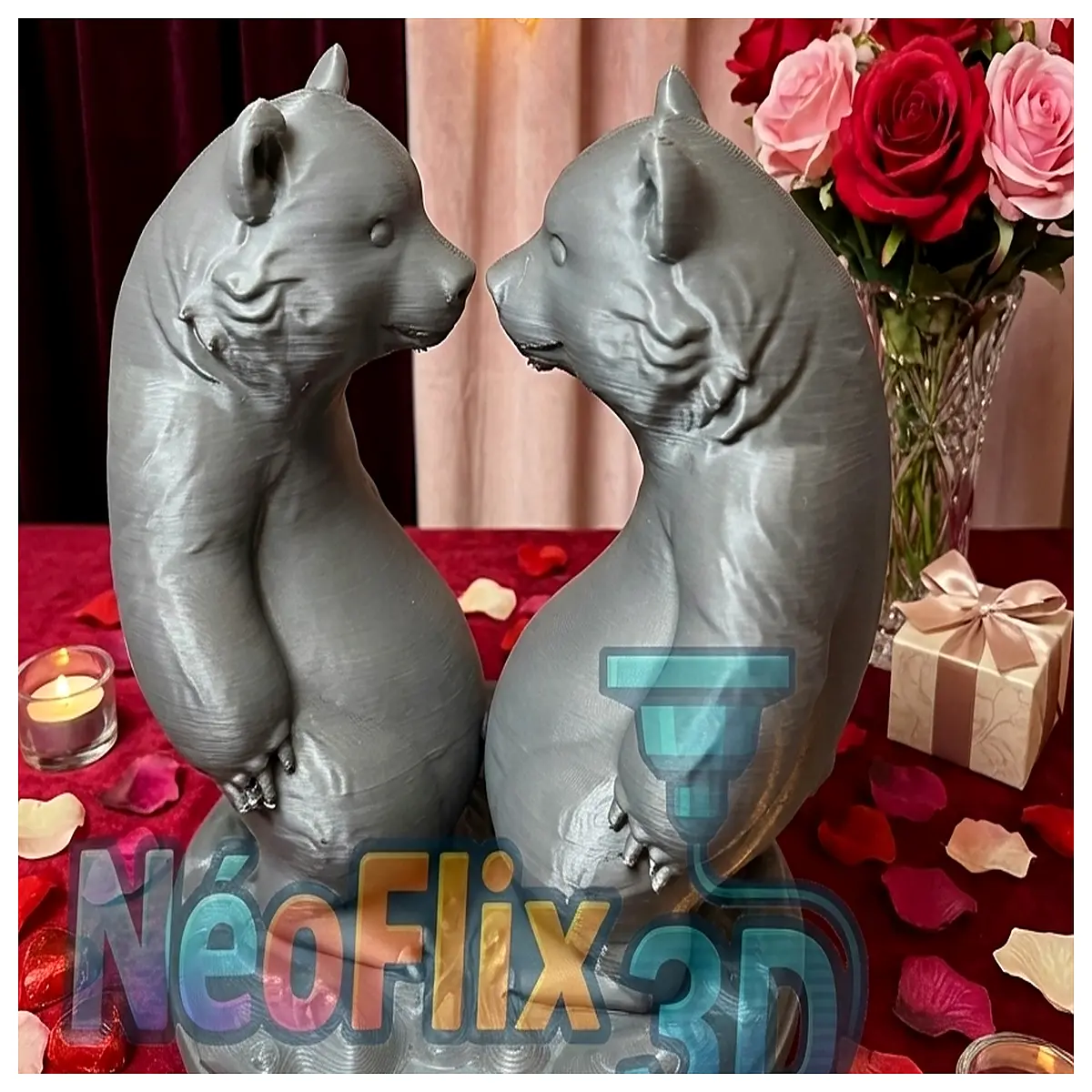 cute teddy bear holding resin statue romantic valentines day her home decor shelf ornament