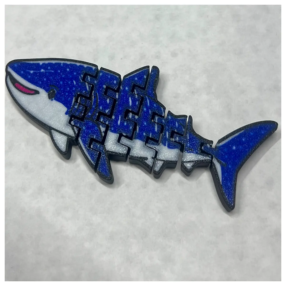 articulated whale shark print file large movable marine animal toy stl for slicing