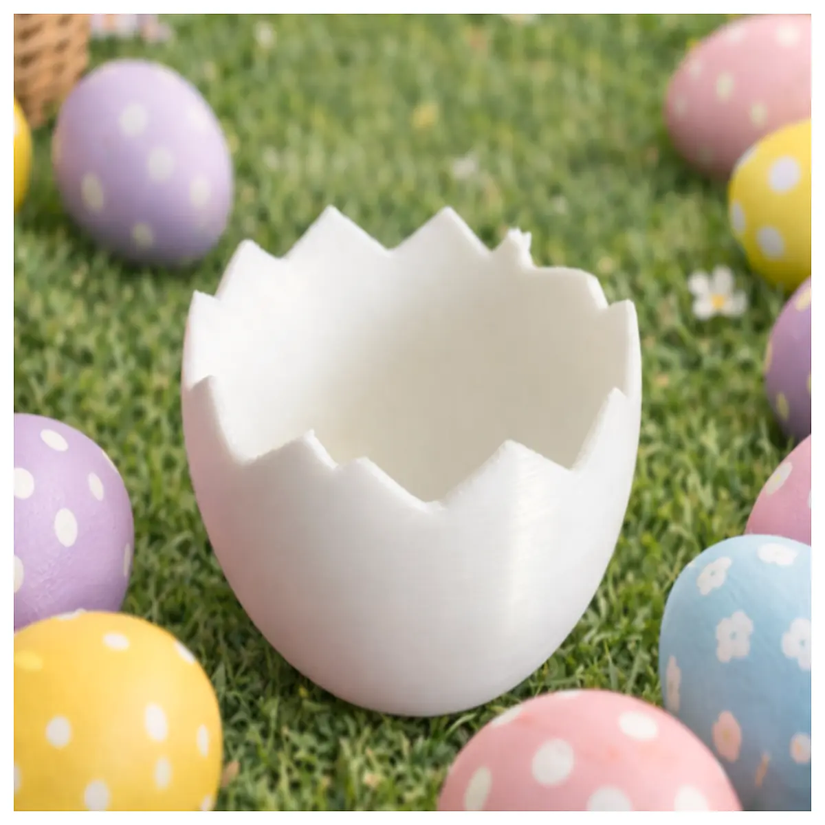cracked easter egg craft supplies broken shell decoration diy project