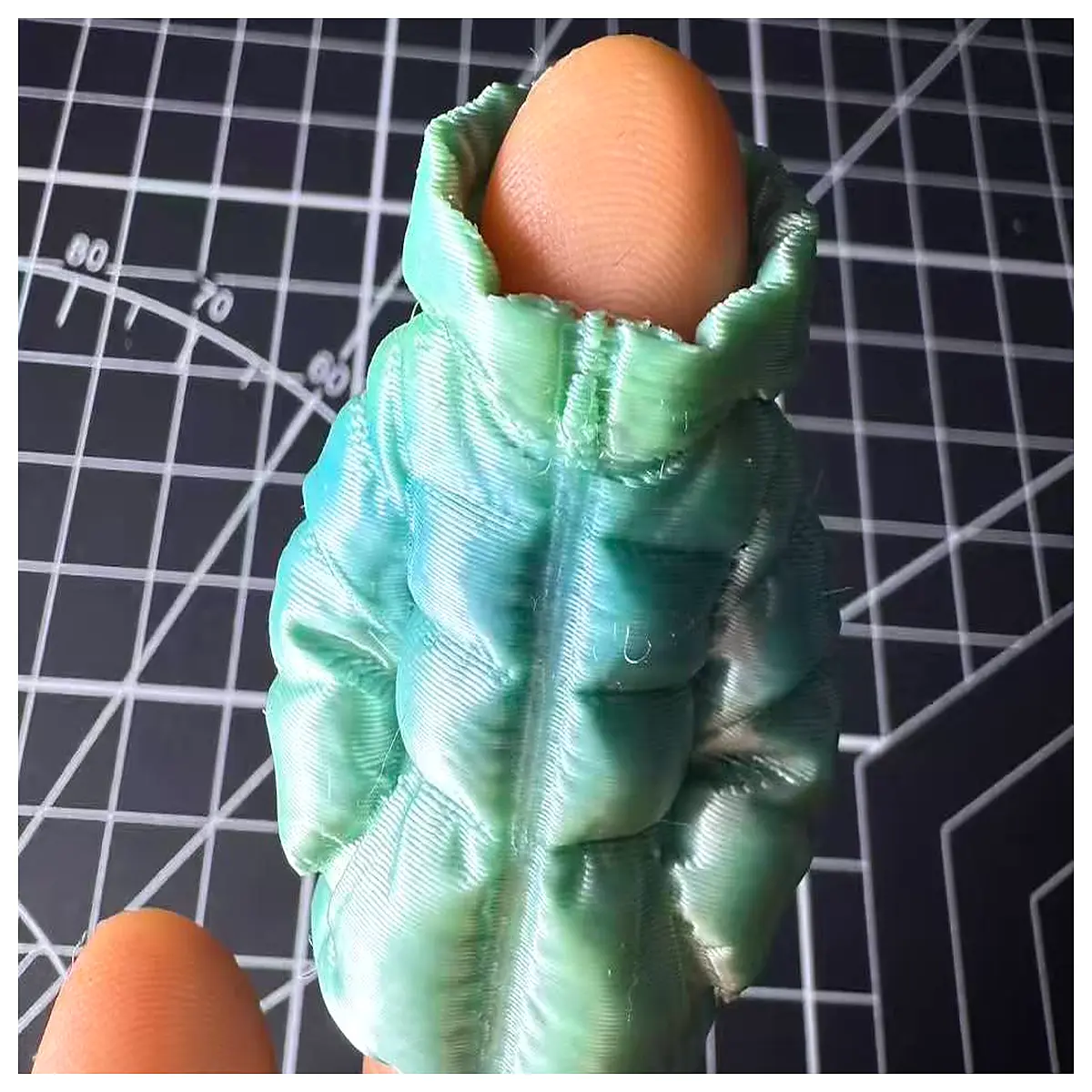 miniature finger puffer jacket plush toy fabric simulation cute doll clothes